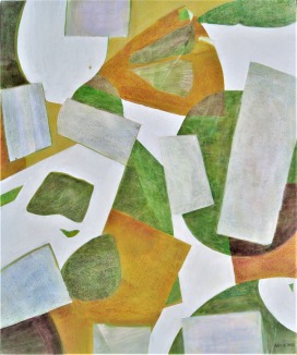 &laquo;Auf und Ab&raquo;, 120 x 100cm, Mischtechnik 2020