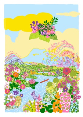 Kleine Amazonia &ndash; Technik: Limitierte Siebdruckedition Farben: 10, Papierformat: 35 &times; 50 cm, Erscheinungsjahr: 2024